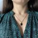 купить серебряное изделие Серебряная подвеска LoveR прямоугольной формы с чёрными фианитами фото 7 - фотография из каталога