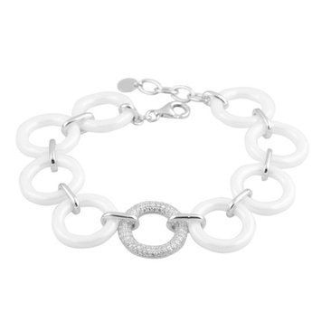 Серебряный браслет SilverThin с керамикой, вес изделия 25,73 гр (1577608) 19221 размер, серебро 925