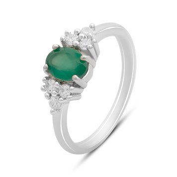 Серебряное кольцо Серебряные изделия с натуральным агатом 1.035ct, вес изделия 2,69 гр (2171171) 18 размер 811711712  фото з каталогу