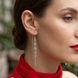 Серебряные протяжные серьги LoveR с круглой формой вставок натурального изумруда, серебро 925 &mdash; фото 8