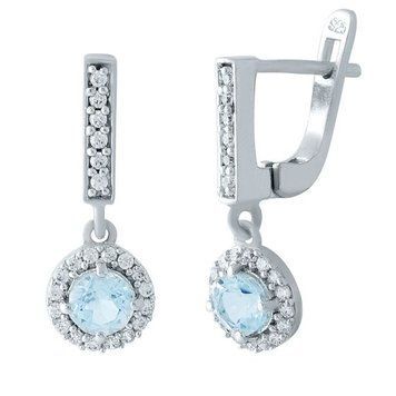 Серебряные серьги SilverThin с натуральным топазом 1.841ct (1963876) 1963876  фото с каталога