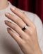 Срібна каблучка LoveR з чорною керамікою та круглою вставкою фіанітів 18 розмір, срібло 925 &mdash; фото 7