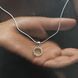 купить серебряное изделие Серебряная подвеска LoveR в форме круга с дорожкой фианитов фото 6 - фотография из каталога