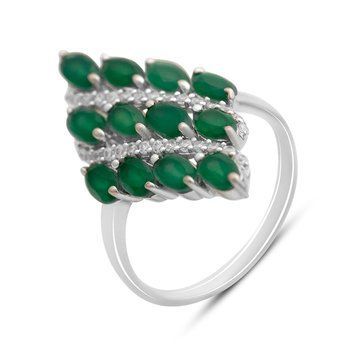 Серебряное кольцо Серебряные изделия с натуральным агатом 2.991ct, вес изделия 4,02 гр (2171232) 18.5 размер 5812321712  фото з каталогу