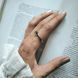 купити срібний виріб Срібна каблучка LoveR з хризолітом овальної форми у частковій контурній оправі 18 розмір фото 7 - фотографія з каталогу