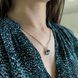 купить серебряное изделие Серебряная подвеска с прозрачным и голубым фианитом фото 8 - фотография из каталога