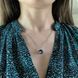 купить серебряное изделие Серебряная подвеска с прозрачным и голубым фианитом фото 7 - фотография из каталога