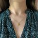 Серебряное колье LoveR с прямоугольным фианитом в жёлтой эмали, серебро 925 &mdash; фото 7