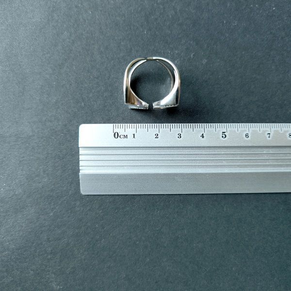 Серебряное кольцо Серебряные изделия с фианитами, вес изделия 6,07 гр (2161868) 18 размер 5918681612 Серебряное кольцо LoveR с россыпью фианитов в современном дизайне фото с каталога