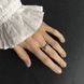 купити срібний виріб Срібна каблучка LoveR у стилі "Love" з рельєфним гвинтовим декором та доріжкою фіанітів 16.5 розмір фото 6 - фотографія з каталогу