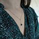 купить серебряное изделие Серебряное колье LoveR с подвеской в форме клевера и вставкой из чёрного оникса фото 9 - фотография из каталога