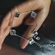 купить серебряное изделие Серебряный браслет с серебристыми клеверами (алмазная текстура) 17-20 см фото 11 - фотография из каталога