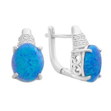 Серебряные серьги Ювелирных украшений с опалом 4.012ct (2192336) 6332912 Серебряные серьги Ювелирных украшений с опалом 4.012ct (2192336) фото з каталогу