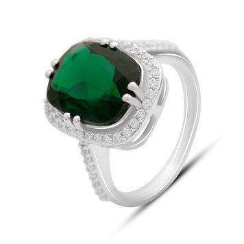 Серебряное кольцо Серебряные изделия с изумрудом nano 5.234ct, вес изделия 4,73 гр (2159681) 19 размер 911869512  фото з каталогу