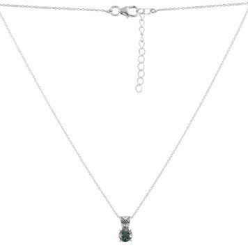 Серебряное колье Серебряные изделия с топазом Лондон Блю 0.634ct, вес изделия 2,21 гр (2126577) 450500 размер 0050547756212  фото с каталога