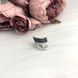 купить серебряное изделие Серебряное кольцо с черными фианитами, современная форма 17 размер фото 3 - фотография из каталога