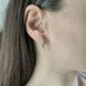 Срібні сережки LoveR з подвійною лінією фіанітів на англійському замку, срібло 925 &mdash; фото 6