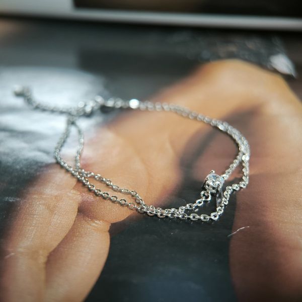 Срібний браслет LoveR &laquo;Подвійний ланцюжок&raquo; з фіанітом та сердечком 17-20 см 22114881720 Срібний браслет LoveR &laquo;Подвійний ланцюжок&raquo; з фіанітом та сердечком фото з каталогу