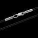 купити срібний виріб Синтетичний шнурок для кулона з чорним забарвленням і срібною застібкою фото 1 - фотографія з каталогу