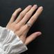 купити срібний виріб Срібна каблучка LoveR у формі квітки з розсипом фіанітів 17 розмір фото 6 - фотографія з каталогу