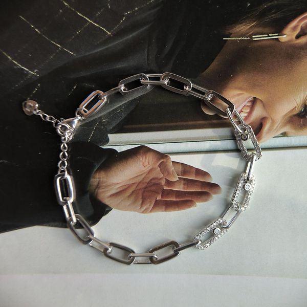 Срібний браслет LoveR з подовженими ланками та декоративними вставками з фіанітів 17-20 см 21987341720 Срібний браслет LoveR з подовженими ланками та декоративними вставками з фіанітів фото з каталогу