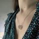 купити срібний виріб Срібне кольє з підвісом-кільцем і фіанітом фото 8 - фотографія з каталогу