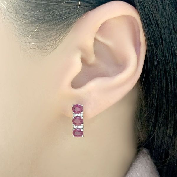 Серебряные серьги SilverThin с натуральным рубином 2.977ct (2027812) 2027812  фото с каталога