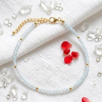 Срібний браслет LoveR з натуральним топазом та срібними вставками, срібло 925