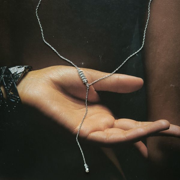 Срібне кольє LoveR &laquo;Колосок&raquo; з ланцюжком-краваткою 45-50 см, срібло 925