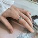 купити срібний виріб Срібна каблучка LoveR у формі шпильки з доріжкою фіанітів 16.5 розмір фото 8 - фотографія з каталогу