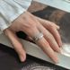 купити срібний виріб Срібна каблучка LoveR з подвійною доріжкою фіанітів та багетними каменями 19 розмір фото 8 - фотографія з каталогу