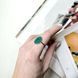 купити срібний виріб Срібна каблучка LoveR з натуральним агатом круглого огранювання та обрамленням 17.5 розмір фото 6 - фотографія з каталогу