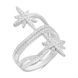 купити срібний виріб Срібна каблучка LoveR з перехресною формою, зірками та фіанітами 19 розмір фото 2 - фотографія з каталогу