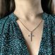 купить серебряное изделие Серебряный крестик LoveR с рельефным плетением и фианитами фото 7 - фотография из каталога