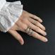 купити срібний виріб Срібна каблучка LoveR з перехресною формою, зірками та фіанітами 18 розмір фото 7 - фотографія з каталогу