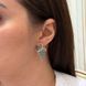 купить серебряное изделие Серебряные серьги с натуральными изумрудами и подвижными элементами фото 8 - фотография из каталога