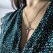 купити срібний виріб Срібний підвіс LoveR у формі хреста з сапфіром nano та доріжками фіанітів фото 9 - фотографія з каталогу