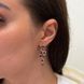 купити срібний виріб Срібні сережки Lover з натуральним гранатом у каскадному дизайні з англійською застібкою фото 6 - фотографія з каталогу