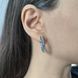 купити срібний виріб Сережки LoveR з натуральним топазом багетної огранки у сріблі фото 6 - фотографія з каталогу