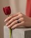 Срібна каблучка LoveR з чорною керамікою та фіанітом 18 розмір, срібло 925 &mdash; фото 2