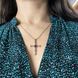купить серебряное изделие Серебряный подвес LoveR в форме креста с натуральным рубином и дорожками фианитов фото 7 - фотография из каталога