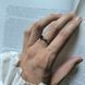 купити срібний виріб Срібна каблучка LoveR тонка з натуральним сапфіром прямокутної форми 16.5 розмір фото 7 - фотографія з каталогу
