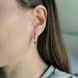 купити срібний виріб Срібні сережки LoveR з натуральним сапфіром прямокутної форми на підвісі фото 6 - фотографія з каталогу