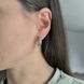 купити срібний виріб Срібні сережки-кільця LoveR квадратної форми з фіанітами та декоративними кульками фото 6 - фотографія з каталогу