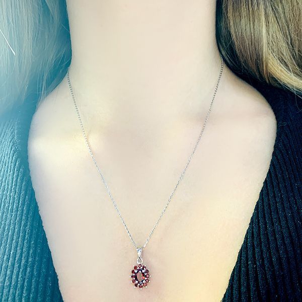 Серебряная подвеска Серебряные изделия с гранатом 1.492ct (2034995) 5994302  фото с каталога