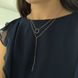 Срібне кольє LoveR подвійне з колом і підвіскою-ланцюжком, срібло 925 &mdash; фото 7