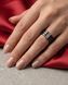 купити срібний виріб Срібна каблучка LoveR з чорною керамікою та вставками фіаніту 17 розмір фото 3 - фотографія з каталогу