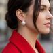 Серебряные серьги LoveR с круглыми жемчужинами и фианитами в форме гало, серебро 925 &mdash; фото 10