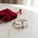 Серебряное кольцо LoveR с натуральным жемчугом и прозрачным камнем квадрат 18 размер, серебро 925 &mdash; фото 9
