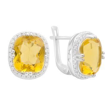 Серебряные серьги Серебряные изделия с цитрином nano 10.057ct (2171898) 8981712  фото з каталогу